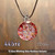 Whirling Skies TZ Glass Art Necklace in Autumn color