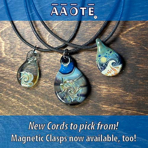 The sliding knot cotton cords are adjustable and comfy but sometimes it's nice to dress this gorgeous glass art up! In this listing, upgrade from the cotton corded to your choice of finishing options.