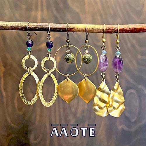 These are wonderfully lightweight and a joy to wear, if you enjoy a larger, statement earring that isn't too heavy on ear lobes.