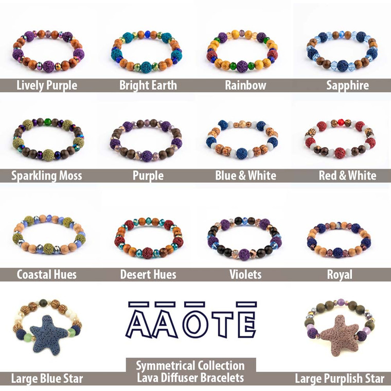 Bring color and aromatherapy into your day with our lava diffuser beaded stretch bracelet. This metal-free design includes lava, wood, and glass beads. Simply apply a few drops of essential oil to the porous lava beads to enjoy aromatherapy all day long.