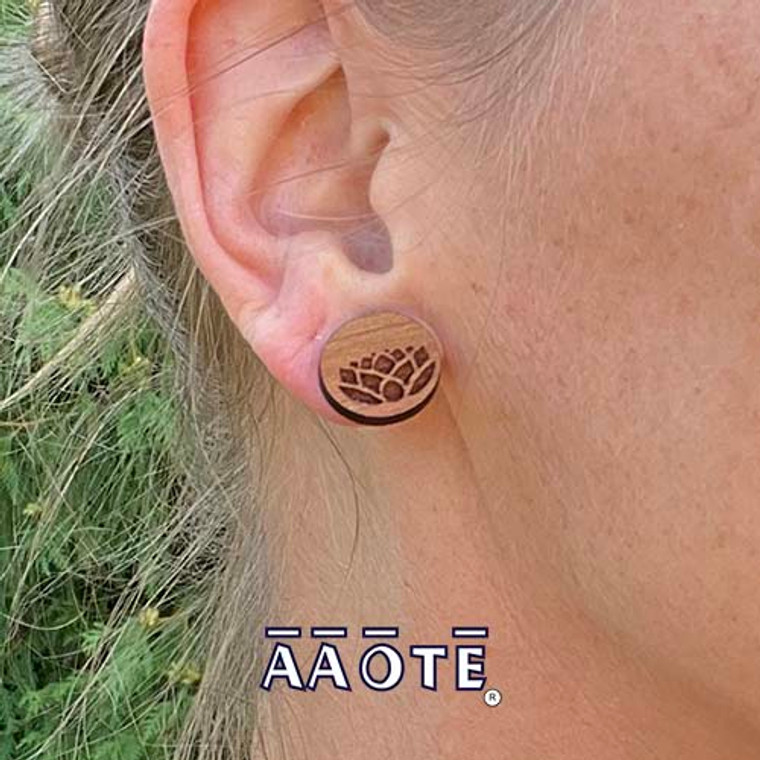 Minimalistic, functional, super-lightweight, and designed and created from sustainably grown, USA-sourced hardwoods, laser engraved at AAOTE in Bucks County, Pennsylvania, these are an awesome gift idea for someone who likes small earrings and essential oils.
