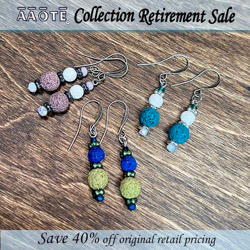 Collection Retirement Sale! Enjoy the best pricing ever on this collection of Lava Diffuser Earrings! Save 40% off the original retail pricing!