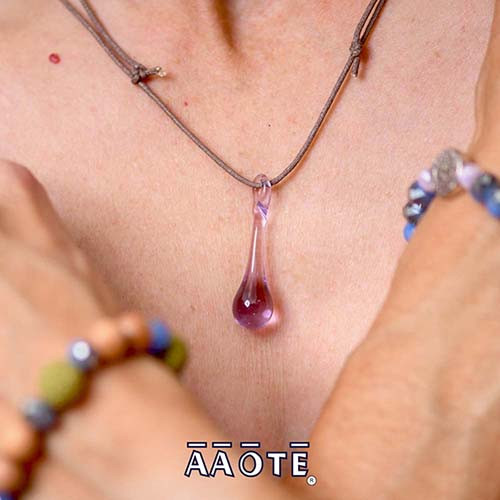 RTS TZ Glass Drops of Positivity Necklace
