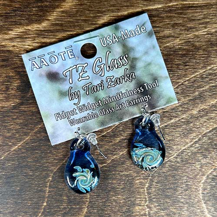 RTS TZ Glass Tiny Fidget Widget Earrings