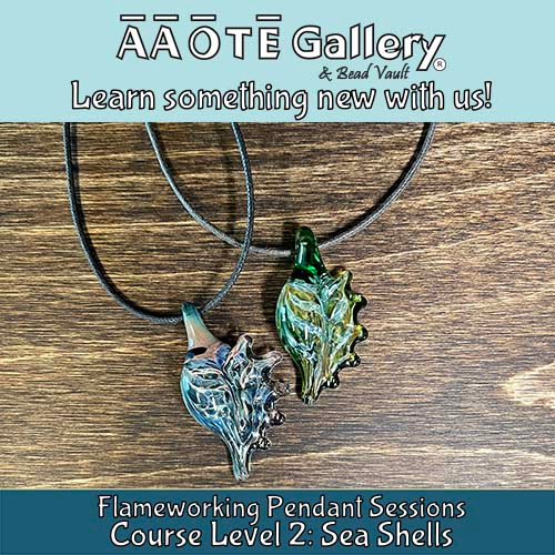 Flameworking 1on1 Sea Shell Pendant PQ2