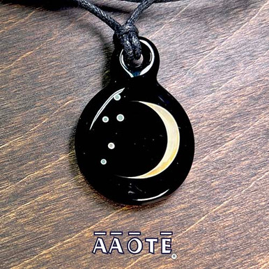 Crescent Moon Full Moon Pendant Necklace
