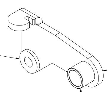 TM19  Target friction wheel arm bracket