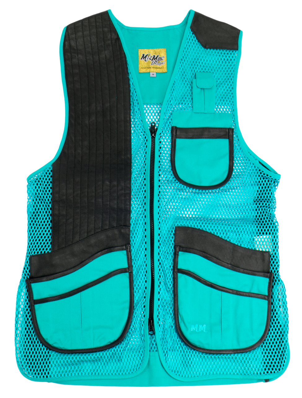 MizMac Ladies Vest  Turquoise/Black