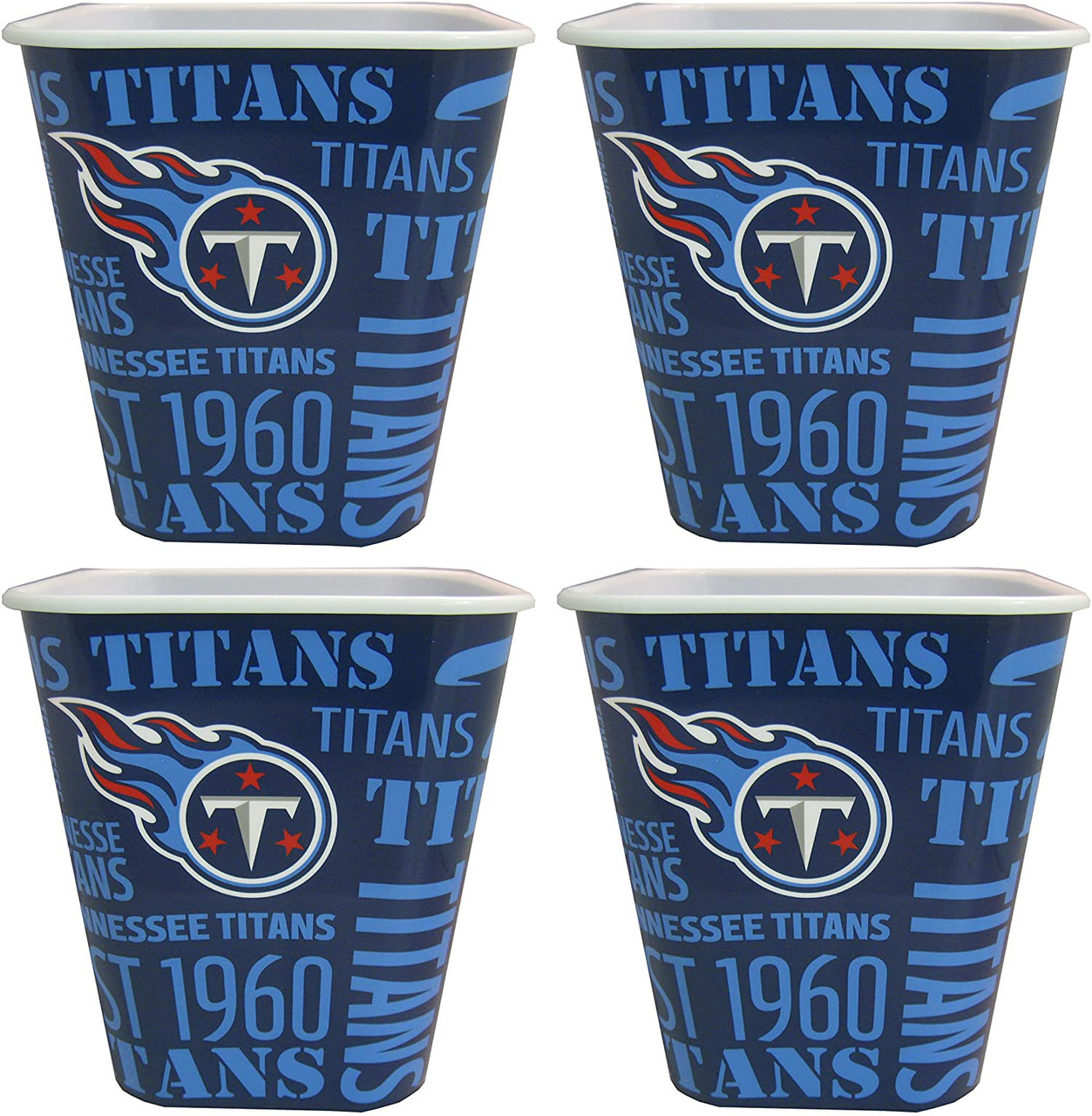 Set of 4 Tennessee Titans 3 Liter Reusable Plastic Snack Bucket! - DIY Tool  Supply