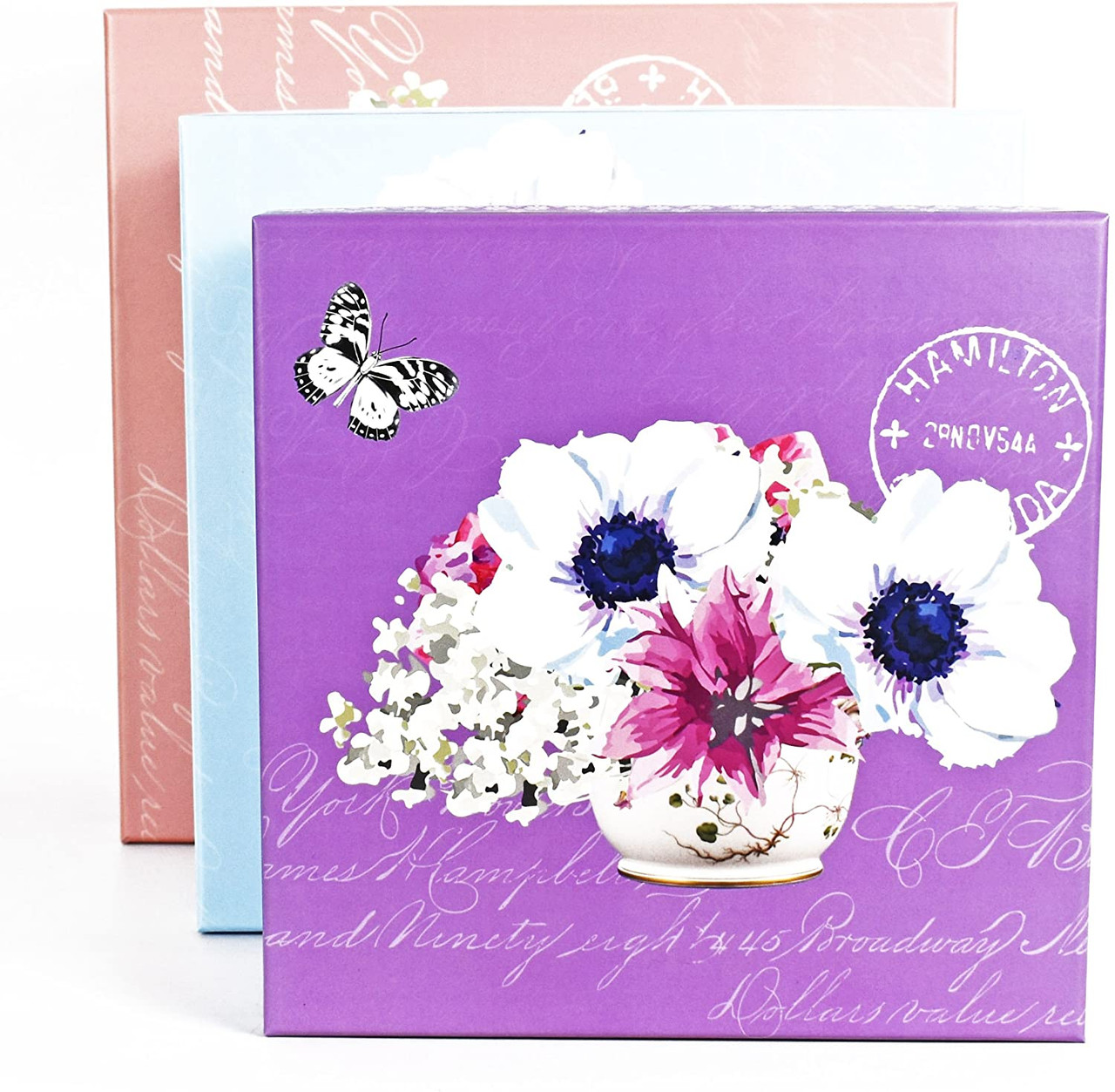 Alef Elegant Decorative Themed Nesting Gift Boxes! Beautiful Butterfly  Nesting Boxes Beautifully Themed and Decorated - Perfect