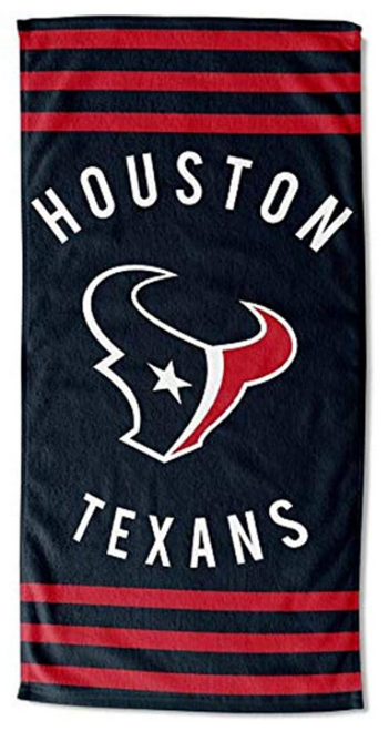 The Northwest Company NFL Houston Texans Striped Beach Towel, 30 x 60-inches, Team Color, 30 x 60-inches