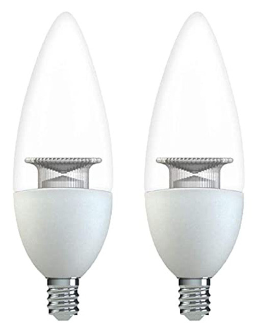 GE 32954 40W Equivalent Blunt Tip Dimmable LED Light Bulb 2-Pack