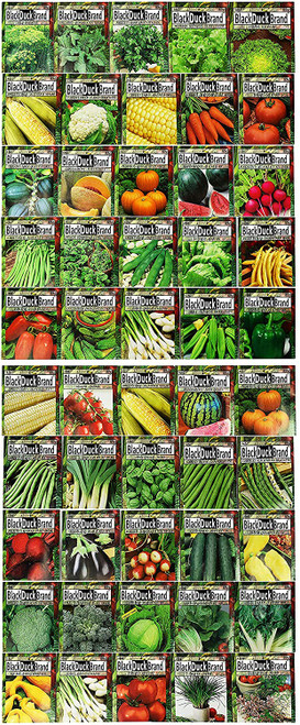 Set of 50 Premium Variety Herbs and Vegetables - Deluxe Garden Choices for Premium Gardening! (50 Variety Premium Garden Vegetable)