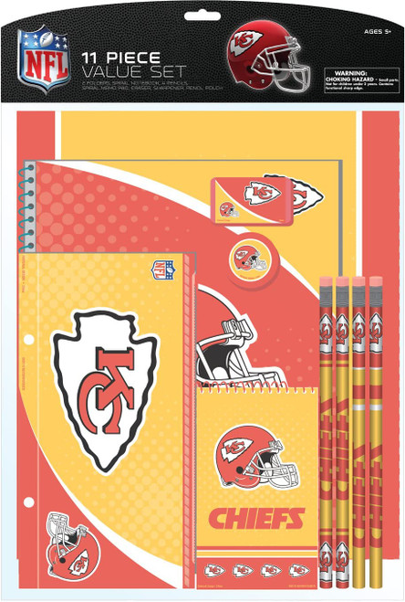 NFL Team Kansas City Chiefs 11-Piece Stationery Set