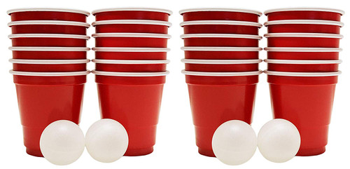 Set of 2 Mini Beer Pong Game Sets! 24 Cups and 4 Balls!