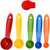 Set of Colorful Measuring Spoons - 5 Different Sizes - Assorted Colors - Dishwasher Safe