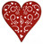 Black Duck Brand Highly Detailed Set of Valentines Day Heart Decoration with Glitter Border - Die Cut Felt - 14"-16" x 15"-16" (6)