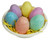 Pack of Assorted Pastel Glitter Easter Eggs - Stylish - Two Sizes; 2.25" and 3" Tall