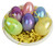 Pack of Assorted Pastel Glitter Easter Eggs - Stylish - Two Sizes; 2.25" and 3" Tall