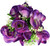 Rose Bouquets - Set of Cemetery Vases with Artificial Rose Flowers - Memorial Flowers