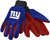 Set of 2 NFL Team New York Giants Colored Palm Utility Work Gloves - One Size Fits Most