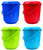 Set of Assorted Multipurpose Buckets with Lids – Holds up to 2.9 Gallons – Great for Arts and Crafts, Trips to The Beach, Cleaning and Much More!