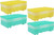 Set of Scrub Sponges in Assorted Colors - Each Sponge has a Touch Scouring Pad and Soft Bumpy Side - Measures 4.3" X 2.75"