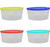 Black Duck Brand Set of Food Storage Containers in Assorted Colors - 80 oz / 10 cups - Clear Frosted Bottom - Microwave Safe