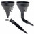 Set of 2 Jumbo Oil Funnels with Flexible Extension and Filter