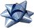 Blue Themed Holiday Gift Bows - 3" - Blue and White Colors - Great for Hanukkah and Christmas!