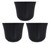 Set of 3 Black Bamboo Planters! Perfect for Easy Gardening! - Measures 5.91"X5.71"h
