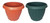 Set of 2 Round Planters! 13"X9.8" Green or Terra Cotta Color.
