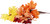 Set of Faux Fall Leaf Bouquets - Orange, Red, Yellow, and Light Orange - Great for Table Decorations and Crafts