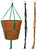 Set of Macrame Rope Plant Hangers - Great for Small to Medium Pots - Adjustable Size - 30" Inches Long