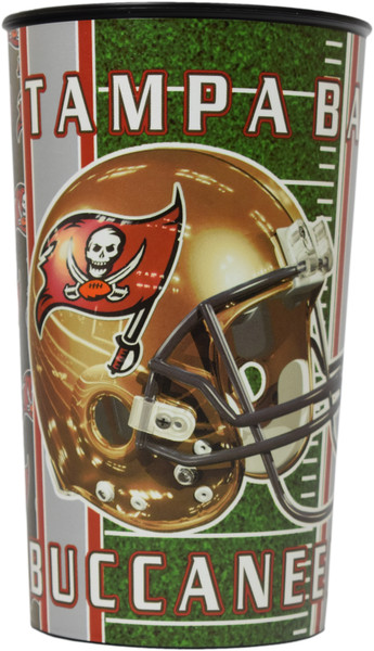 Set of Tampa Bay Buccaneers 20oz Cups - BPA Free - Dishwasher Safe - Made in USA- Represent Your Team in Style with These Top Quality Cups