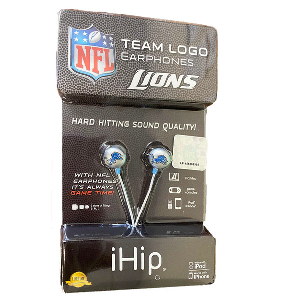 NFL Detroit Lions Earphones - Hard Hitting Sound Quality