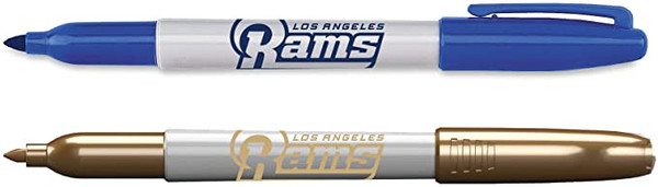 NFL Los Angeles Rams Permanent Markers, 2-Pack