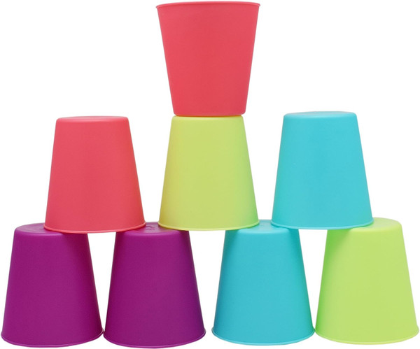 Set of Mini Tumblers - 6 floz - Great for Portioning, Small Hands, and Even Food Prep - Fun Assorted Colors