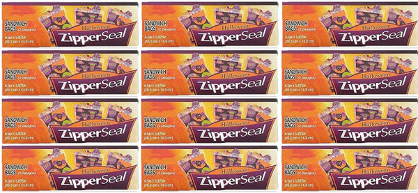 Set of 300 Halloween Zipper Seal Sandwich Bags 300 Ct Total