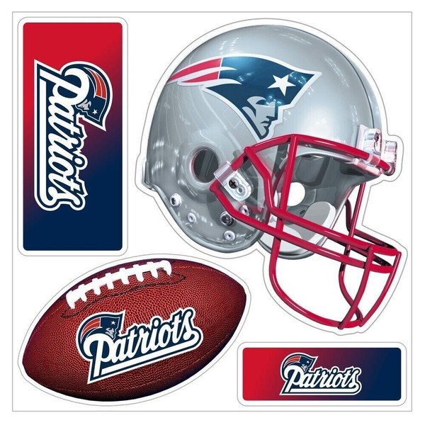 Set of NFL New England Patriots 3D Magnets - 4  Diecut Magnets