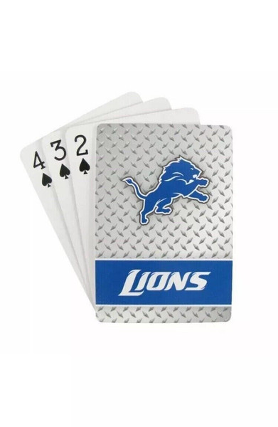 Detroit Lions Diamond Plate Playing Cards Standard Size [ NFL ] NEW