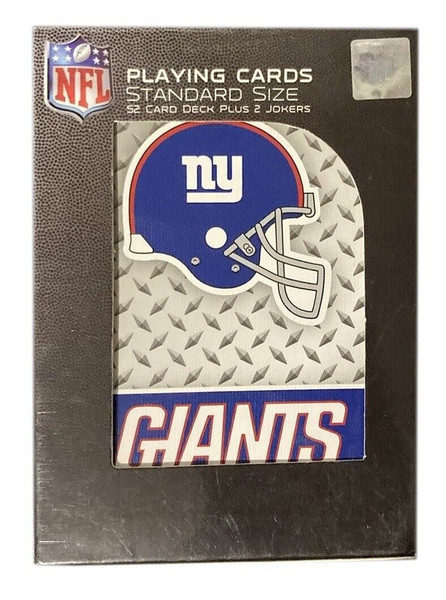 NFL New York Giants Playing Cards - Diamond Plate Design 52 cards + 2 Jokers