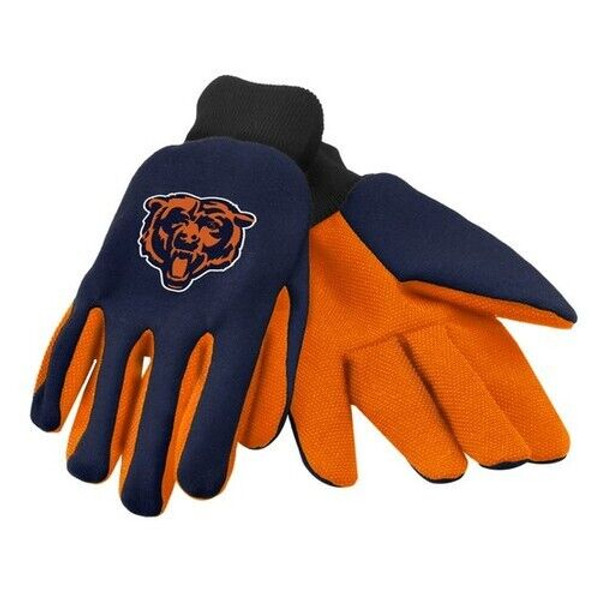 Set of Chicago Bears 2 Tone Multi Purpose Utility Gloves - Great for Gardening, Outdoors, and More!