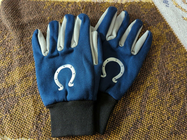 Indianapolis Colts NFL Football Rubber Grip Men's Utility Gloves SZ S/M