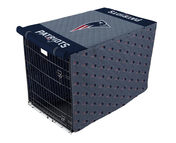 NFL New England Patriots Quilted Pet Crate Cage Cover XL 48" Dog Cat Rabbit