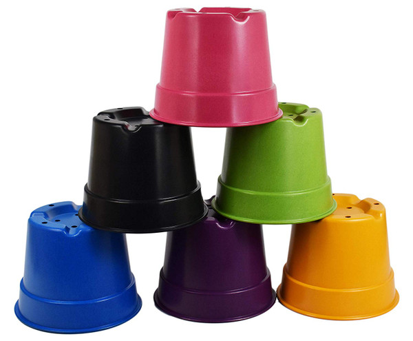 Set of 6 Biodegradable Planters! Great to Add Color to Any Garden!