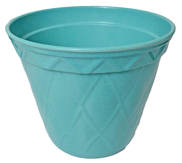 1 Light Teal Biodegradable Bamboo Planter Pot! Perfect for Easy Gardening! Measures - 7.48inx6.3in.h