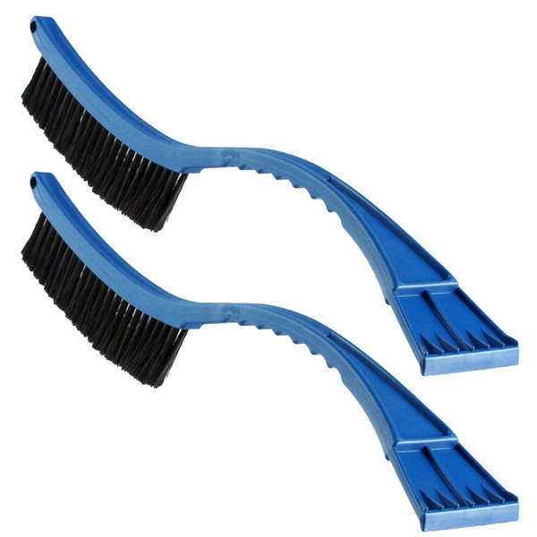 Set of 2 Snow Brushes with Built in Ice Scraper - 20" Length