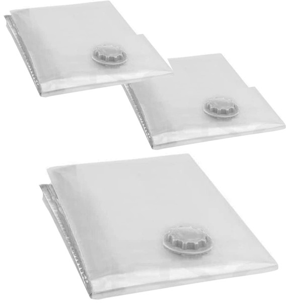 Premium Space Saving Vacuum Storage Bags -  Medium: 17.75"x23.625" and Large: 27.5"x 41.375" Sizes Included - Great for Moving and Traveling!