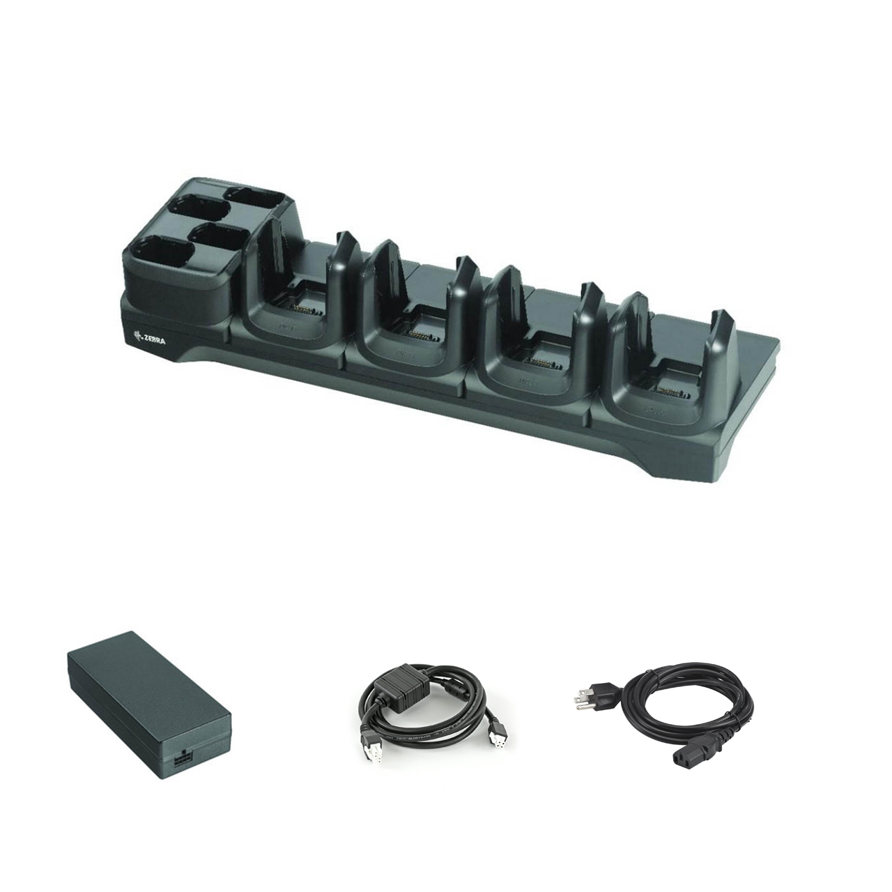 Zebra 4-Slot Charge Only ShareCradle with 4-Slot Battery Charger